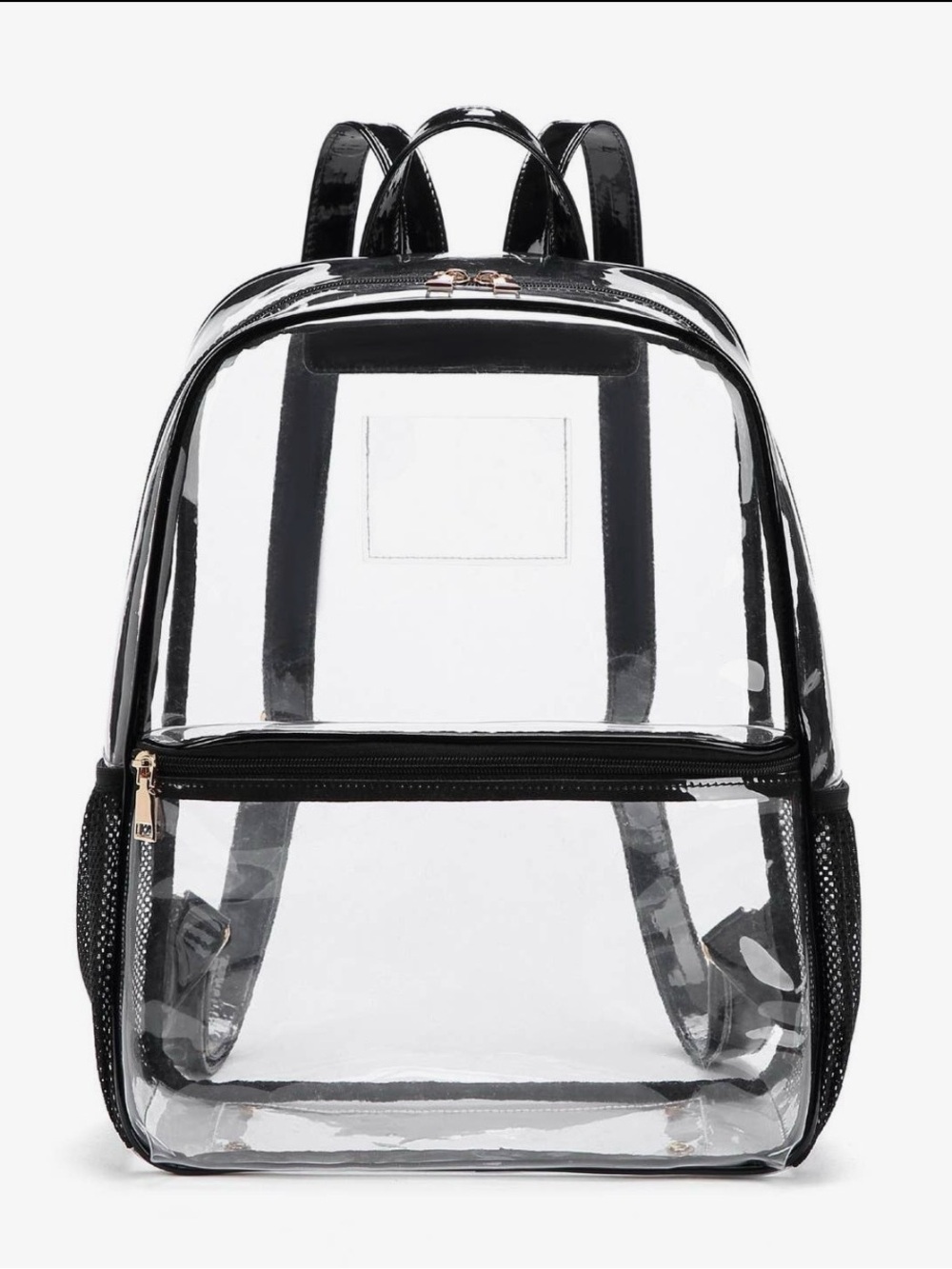 Black clear backpack